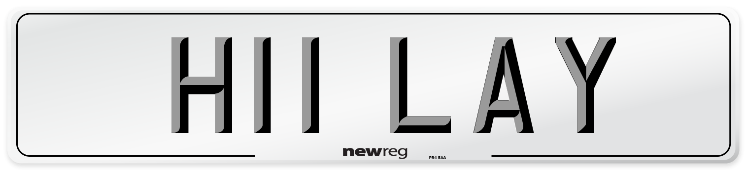 H11 LAY Number Plate from New Reg